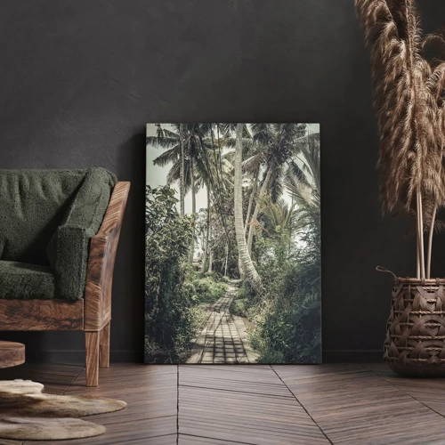 Canvas picture - Palmtree Alley - 65x120 cm