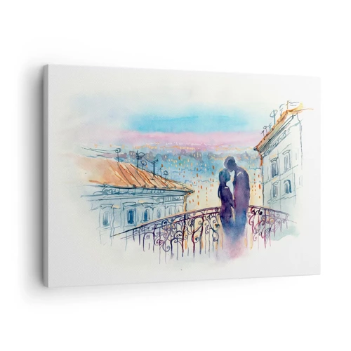 Canvas picture - Parisian Lovers - 70x50 cm