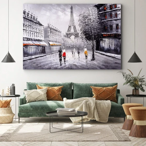 Canvas picture - Parisian Walk - 70x50 cm