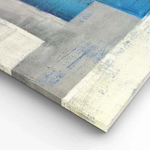 Canvas picture - Poetic Composition of Blue and Grey - 65x120 cm