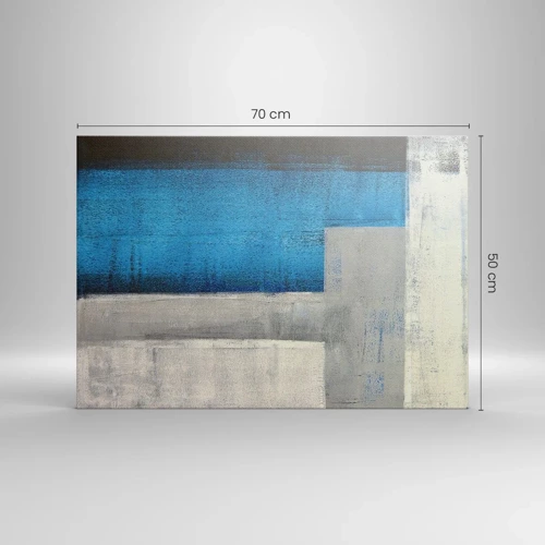 Canvas picture - Poetic Composition of Blue and Grey - 70x50 cm