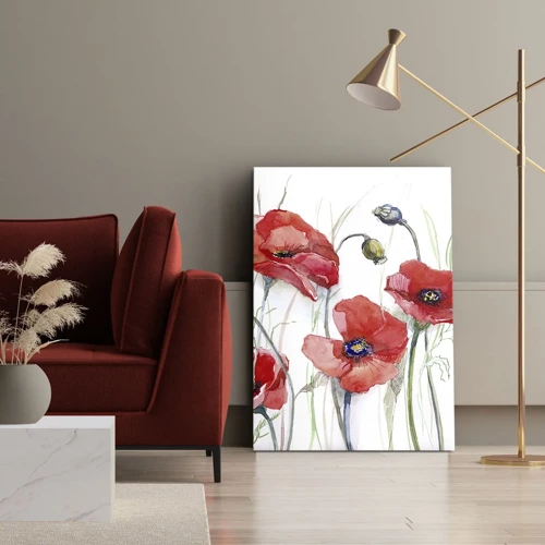 Canvas picture - Polish Flowers - 65x120 cm