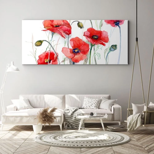 Canvas picture - Polish Flowers - 90x30 cm