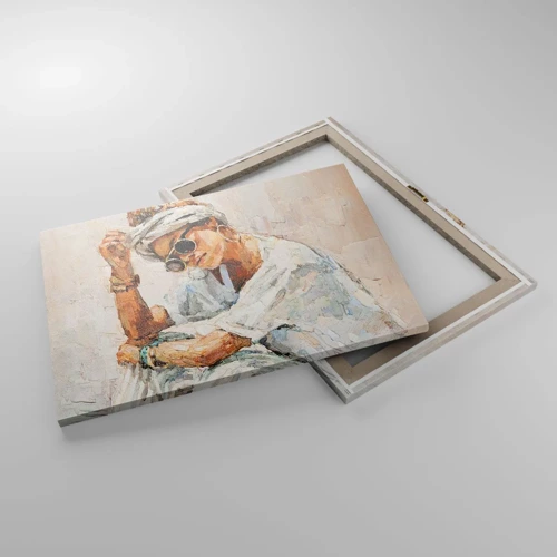 Canvas picture - Portrait in Full Sun - 70x50 cm