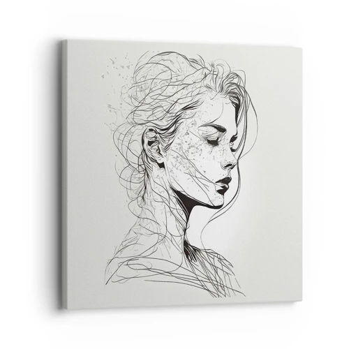 Canvas picture - Portrait in Thoughts - 30x30 cm