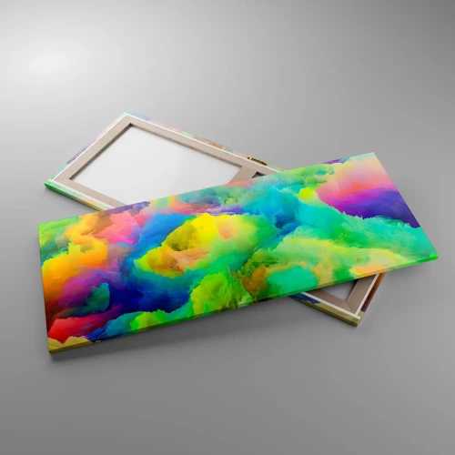 Canvas picture - Rainbow Fluff - 120x50 cm