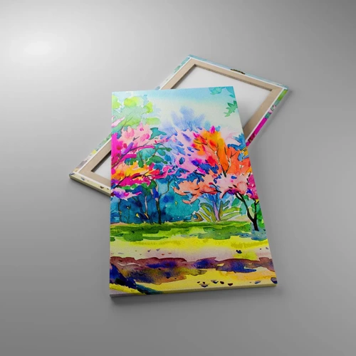 Canvas picture - Rainbow Garden in Spring Light - 55x100 cm