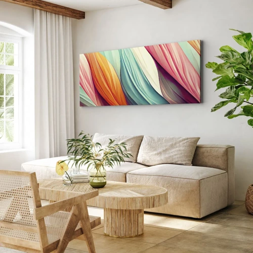 Canvas picture - Rainbow Knot - 140x50 cm