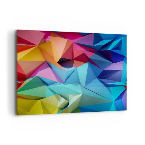 Canvas picture - Rainbow Origami - 120x80 cm