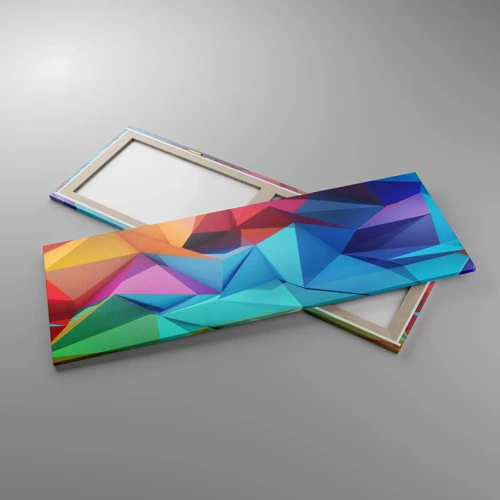 Canvas picture - Rainbow Origami - 140x50 cm
