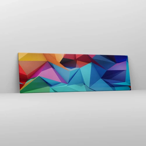 Canvas picture - Rainbow Origami - 160x50 cm