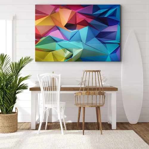 Canvas picture - Rainbow Origami - 70x50 cm