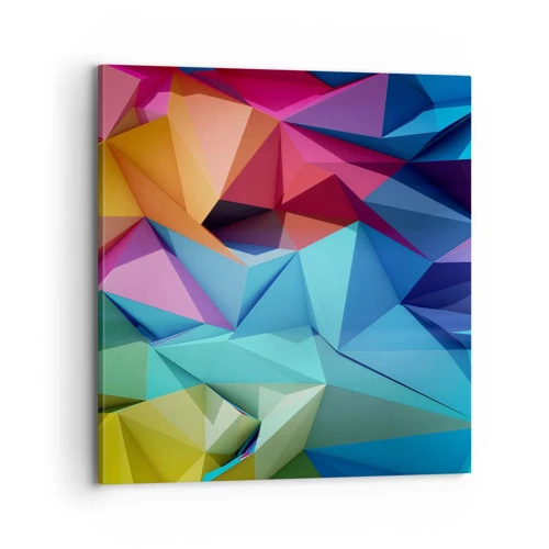 Canvas picture - Rainbow Origami - 70x70 cm