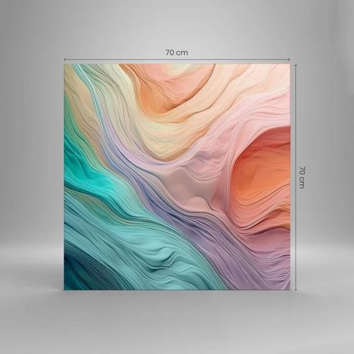 Canvas picture - Rainbow Wave - 70x70 cm