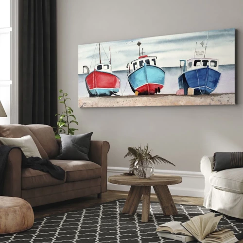 Canvas picture - Ready for Fishing - 160x50 cm