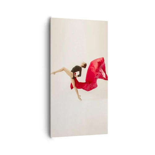 Canvas picture - Red and Black - 65x120 cm