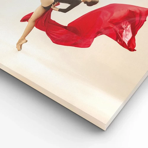 Canvas picture - Red and Black - 65x120 cm