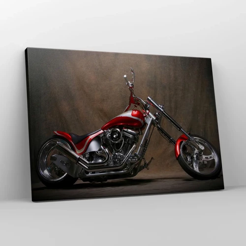 Canvas picture - Red and Silver Beauty - 70x50 cm