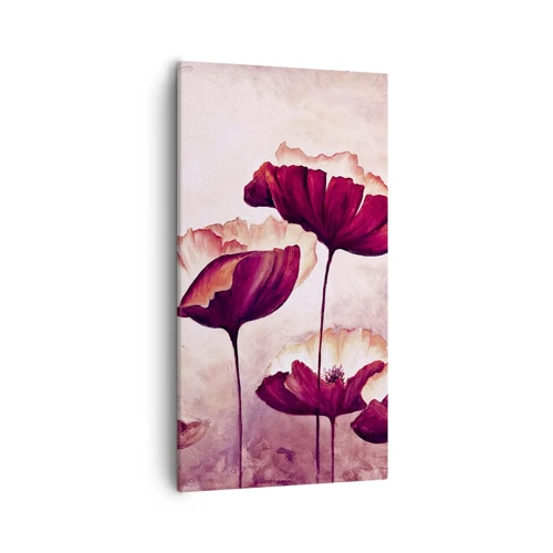 Canvas picture - Red and White Flake - 55x100 cm