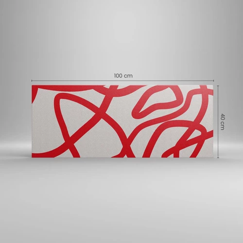 Canvas picture - Red on White - 100x40 cm