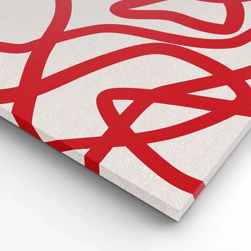 Canvas picture - Red on White - 100x40 cm