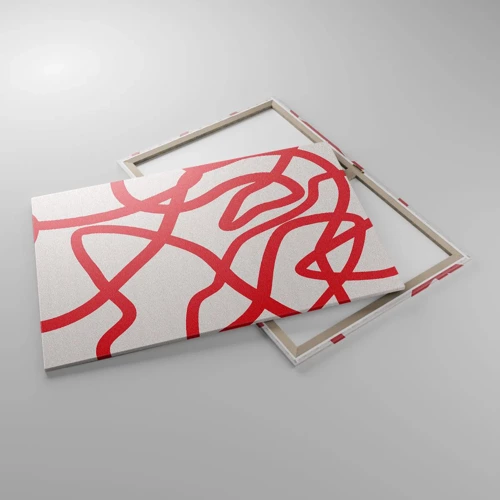 Canvas picture - Red on White - 100x70 cm