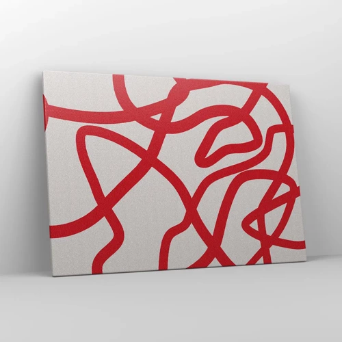 Canvas picture - Red on White - 100x70 cm