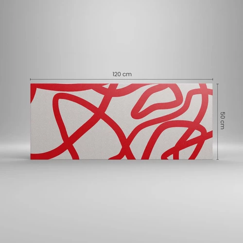 Canvas picture - Red on White - 120x50 cm