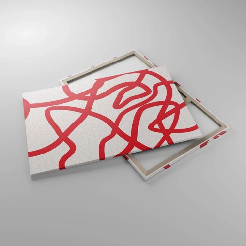 Canvas picture - Red on White - 120x80 cm