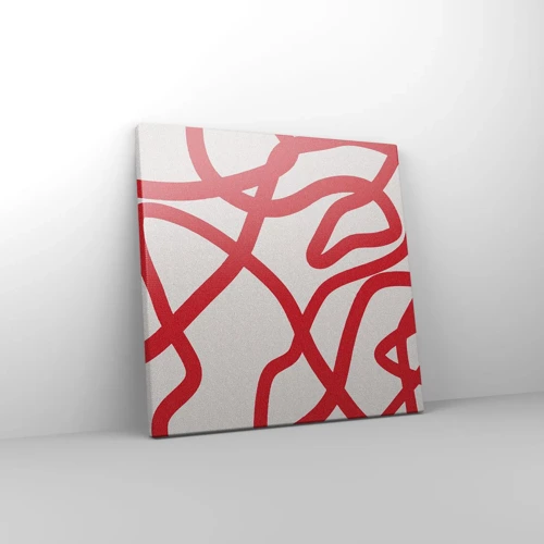 Canvas picture - Red on White - 30x30 cm