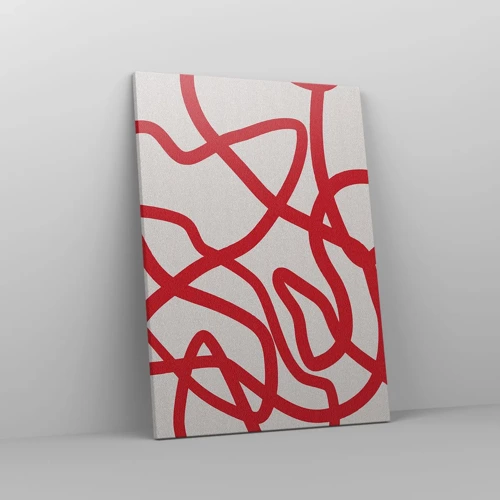 Canvas picture - Red on White - 50x70 cm