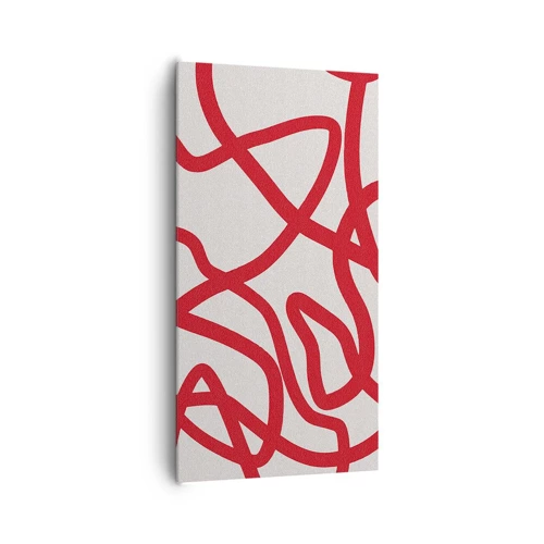 Canvas picture - Red on White - 65x120 cm