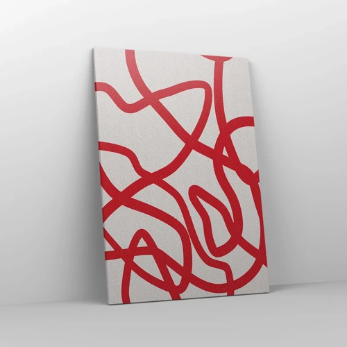 Canvas picture - Red on White - 70x100 cm