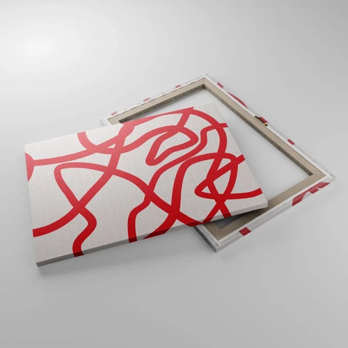 Canvas picture - Red on White - 70x50 cm