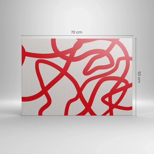 Canvas picture - Red on White - 70x50 cm