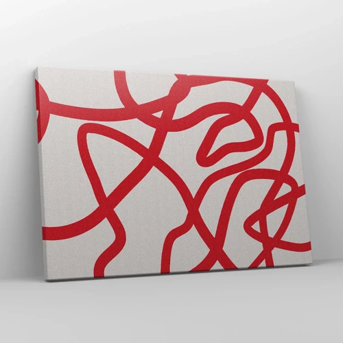 Canvas picture - Red on White - 70x50 cm