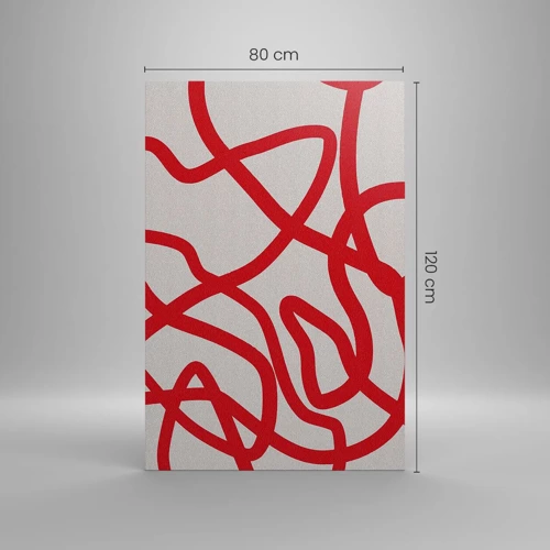 Canvas picture - Red on White - 80x120 cm