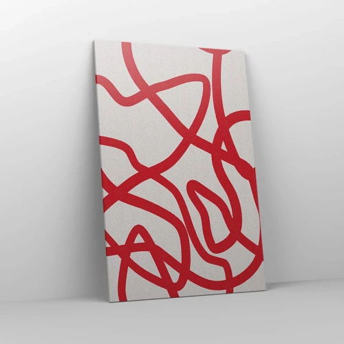 Canvas picture - Red on White - 80x120 cm