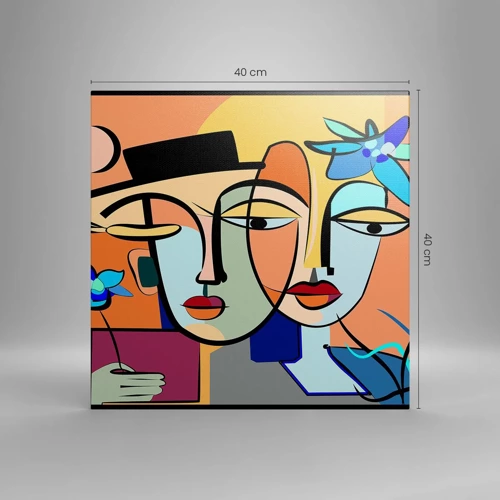 Canvas picture - Rendez-vous Picasso Style - 40x40 cm