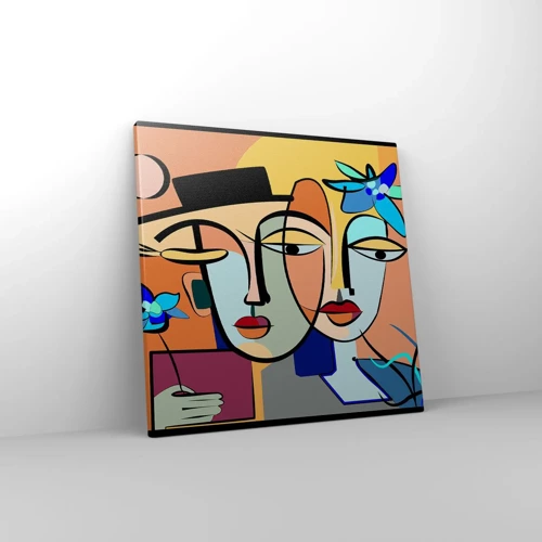 Canvas picture - Rendez-vous Picasso Style - 40x40 cm