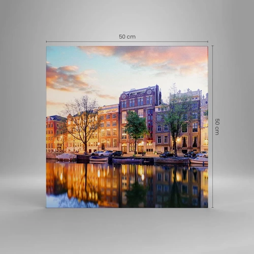 Canvas picture - Reserved and Calm Dutch Beaty - 50x50 cm