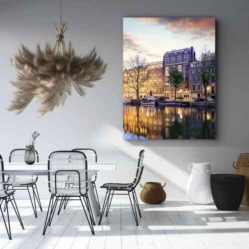 Canvas picture - Reserved and Calm Dutch Beaty - 80x120 cm