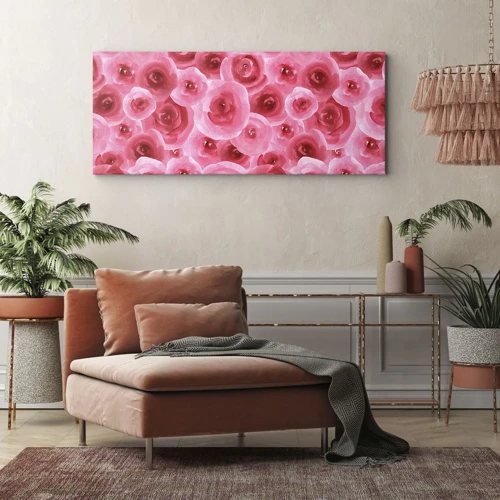 Canvas picture - Roses at the Bottom and at the Top - 140x50 cm