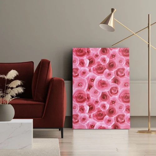 Canvas picture - Roses at the Bottom and at the Top - 65x120 cm