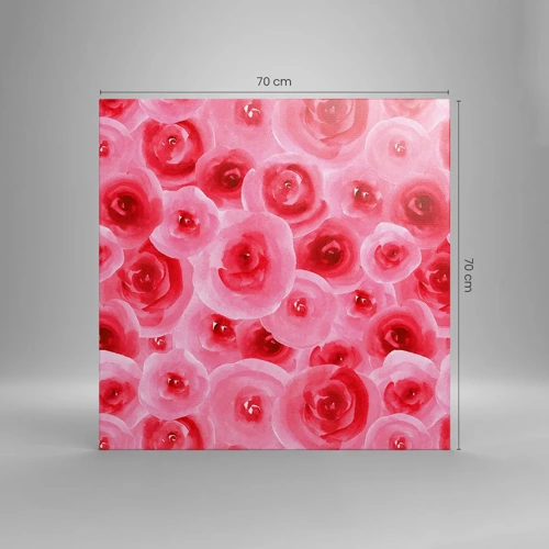 Canvas picture - Roses at the Bottom and at the Top - 70x70 cm