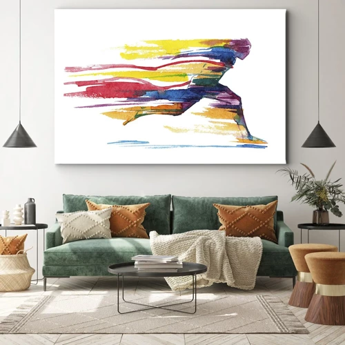 Canvas picture - Run across Rainbow - 70x50 cm