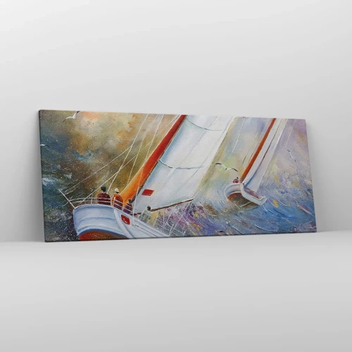 Canvas picture - Running on the Waves - 120x50 cm