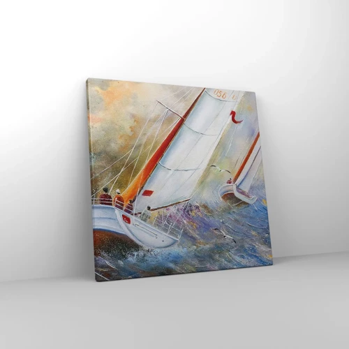 Canvas picture - Running on the Waves - 40x40 cm