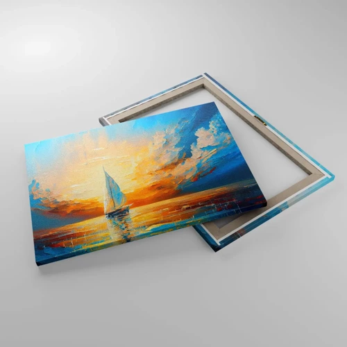 Canvas picture - Sailing in Gold - 70x50 cm