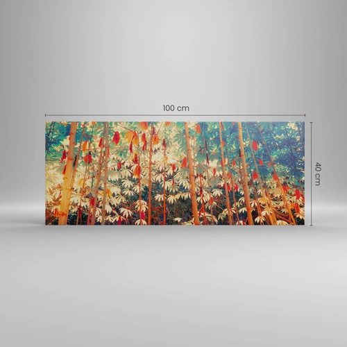 Canvas picture - Secret Life of Leaves - 100x40 cm